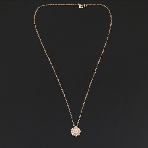 Chanel Strass & Faux Pearl CC Pendant Necklace - Picture 2 of 8